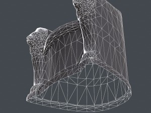 roman stone chair pbr 3D Model