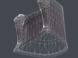 roman stone chair pbr 3D Model