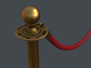 stanchion and velvet rope Modelo 3D