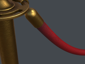 stanchion and velvet rope Modelo 3D