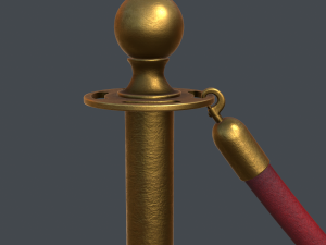 stanchion and velvet rope Modelo 3D