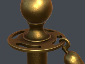 stanchion and velvet rope 3D Model