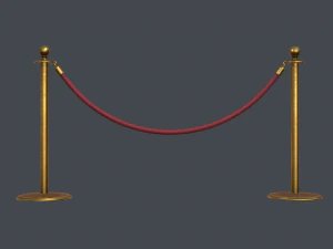 stanchion and velvet rope 3D Model