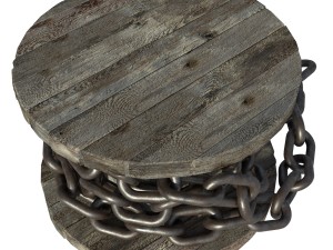 steel chain and spool pbr Modèle 3D