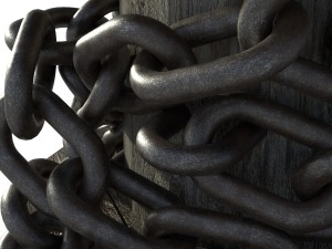 steel chain and spool pbr Modèle 3D