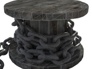 steel chain and spool pbr Modèle 3D