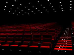 movie theater with screen Model 3D