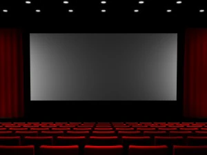 movie theater with screen 3D Model