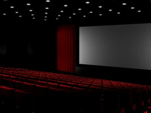movie theater with screen 3D Model