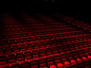 movie theater with screen 3D Model