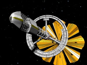 solar sail ship Model 3D