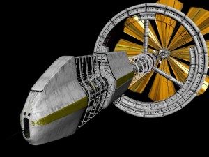 solar sail ship Modelo 3D