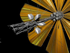 solar sail ship Modelo 3D