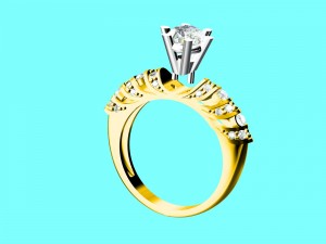 engagement ring 3D Model