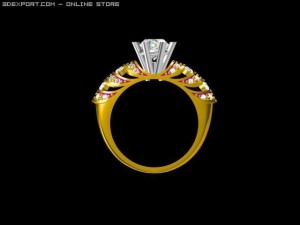 engagement ring 3D Model