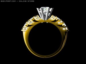 engagement ring 3D Model