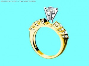 engagement ring 3D Model