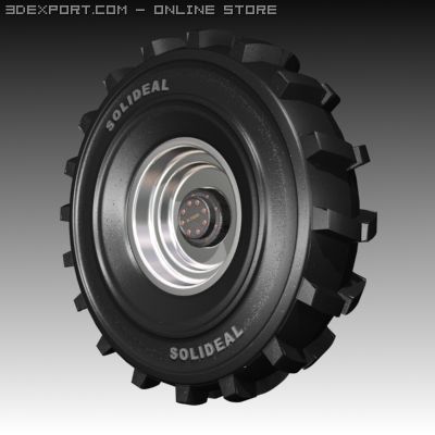 lorry tyre 3D Model .c4d .max .obj .3ds .fbx .stl .blend 
