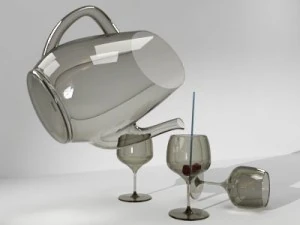 bicchiere di vino brocca Modello 3D