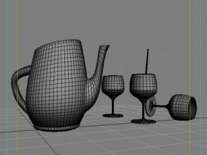 jug  wine glass 3D 모델