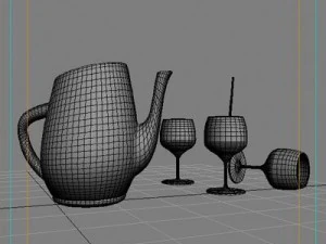 jug  wine glass 3D Model
