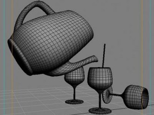 jug  wine glass 3D 모델