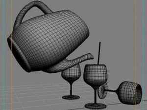 jug  wine glass 3D Model