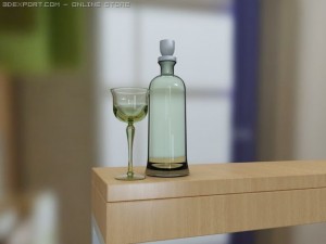 glass drop animation Modèle 3D
