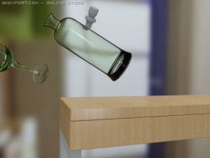 glass drop animation 3D 模型