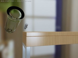 glass drop animation 3D 模型
