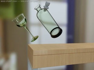 animazione goccia di vetro Modello 3D