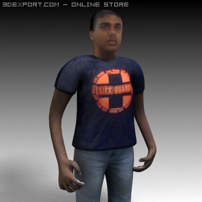 asian man 3D Model .c4d .max .obj .3ds .fbx .stl .blend 