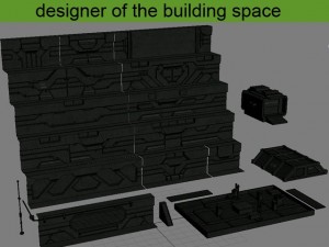 designer of the building space Modello 3D