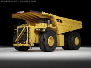 caterpillar 797b mining truck 3D Модель
