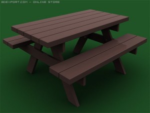 garden bench Modello 3D