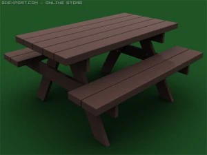 ławka ogrodowa Model 3D