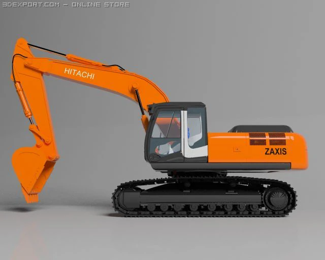 excavator 3D Model .c4d .max .obj .3ds .fbx .stl .blend