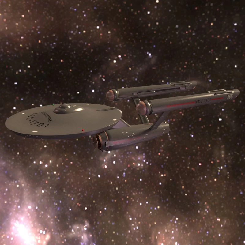 photo realistic uss enterprise ncc-1701 3D Model .c4d .max .obj .3ds .fbx .stl .blend 