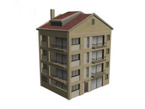 lowpoly gebouw 3D Model
