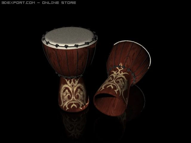 ジャンベ 3Dモデル .c4d .max .obj .3ds .fbx .stl .blend 