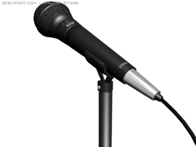 akg microphone 3D Model .c4d .max .obj .3ds .fbx .stl .blend 
