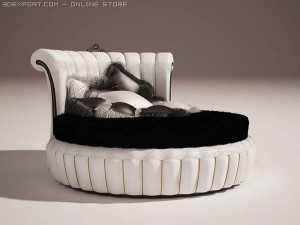 glamorous bed Model 3D
