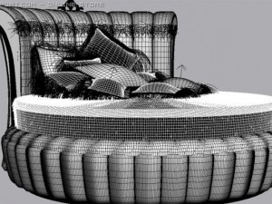 glamorous bed 3Dモデル