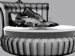 glamorous bed 3D Model