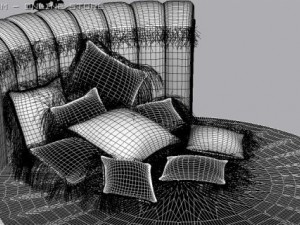 glamorous bed 3Dモデル