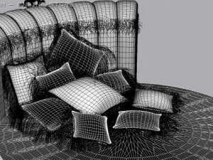 glamorous bed 3D Model