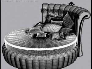 glamorous bed 3Dモデル