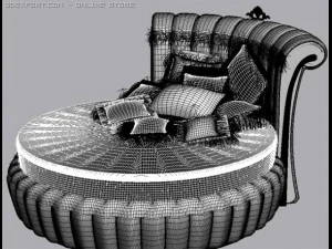 glamorous bed 3D Model