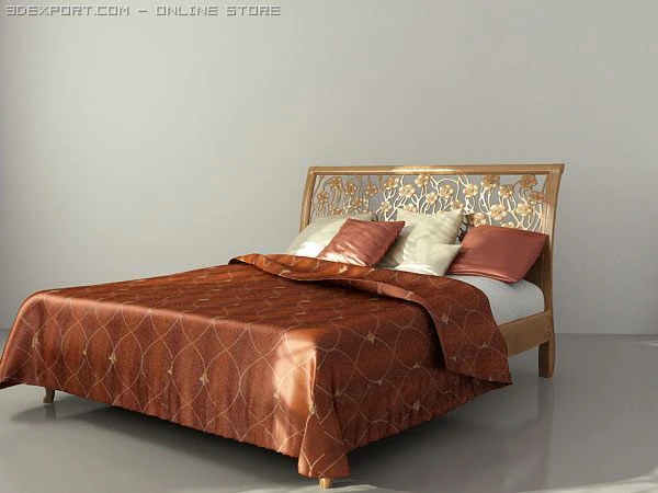 bed 3D Model .c4d .max .obj .3ds .fbx .stl .blend 