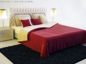 artdeco bed Model 3D